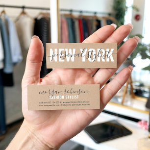 Chemische braune kraft-Stylist-Signatur Mini Visitenkarte