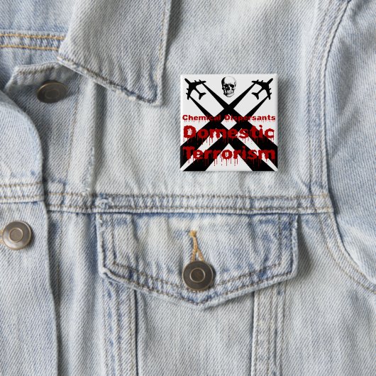 Chemische Dispergiermittel sind häuslicher Terrori Button (Beispiel)