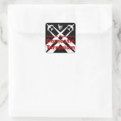 Chemische Dispersionsmittel sind häuslicher Terror Quadratischer Aufkleber (Tasche)