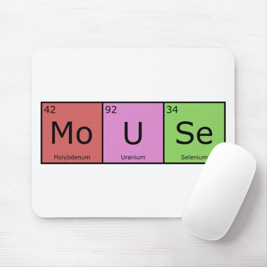 Chemische Element-Mäusematte Mousepad (Mit Mouse)