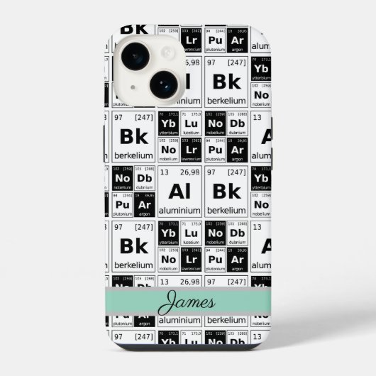 Chemische Elemente iPhone Hülle (Rückseite)