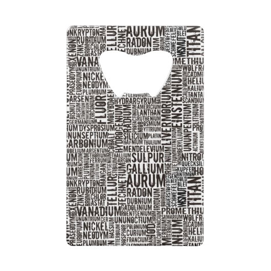 Chemische Elemente Kreditkarten Flaschenöffner (Rückseite)