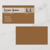 Chemische Elemente - Mittelbraun Visitenkarte (Vorne/Hinten)