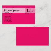 Chemische Elemente - Neon Red Visitenkarte (Vorne/Hinten)