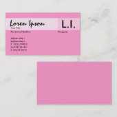 Chemische Elemente - rosa Visitenkarte (Vorne/Hinten)