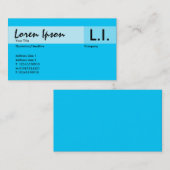 Chemische Elemente - Sky Blue Visitenkarte (Vorne/Hinten)