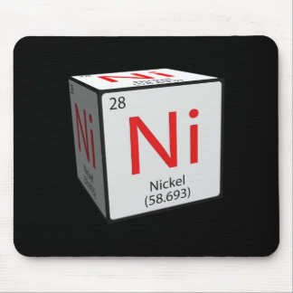 Chemische Elementziegel Ni Nickel würfelt Mousepad