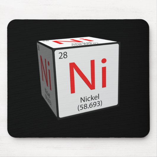 Chemische Elementziegel Ni Nickel würfelt Mousepad (Vorne)