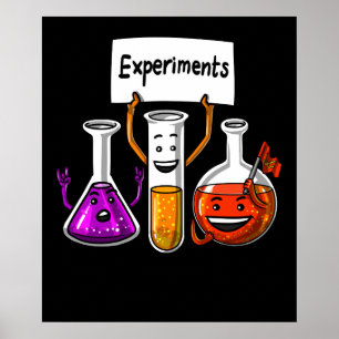 Chemische Experimente Funny Science Joke Poster
