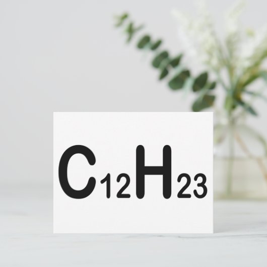 Chemische Formel für Dieselkraftstoff Postkarte (Stehend Vorderseite)