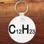Chemische Formel für Dieselkraftstoff Schlüsselanhänger (Vorderseite)