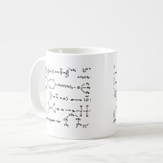 Chemische Formel Kaffeetasse (Vorderseite Links)