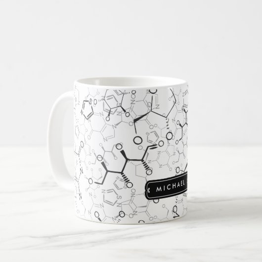 Chemische Formel Muster Chemie Lehrer Student Kaffeetasse (Vorderseite Links)