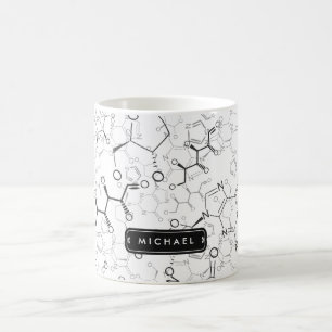 Chemische Formel Muster Chemie Lehrer Student Kaffeetasse