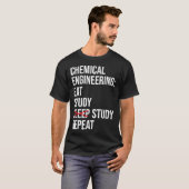 Chemische Ingenieurwissenschaft studieren Schlafen T-Shirt (Vorne ganz)