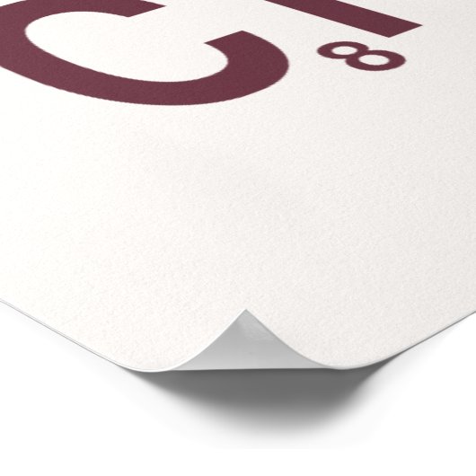 Chemische Koffein-Formel Poster (Ecke)