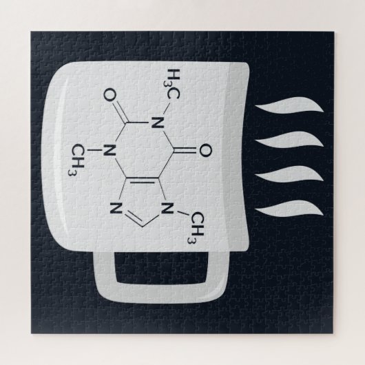 Chemische Koffein liebt Formel Puzzle (Horizontal)