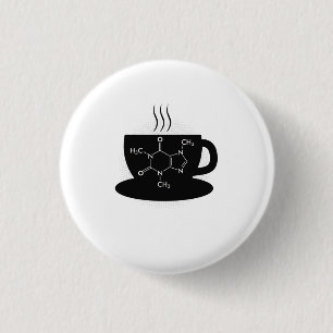 Chemische Koffeinmoleküle Button