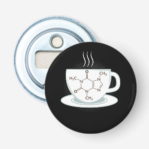 Chemische Koffeinmoleküle Flaschenöffner