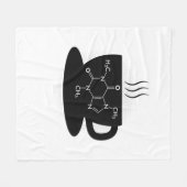 Chemische Koffeinmoleküle Fleecedecke (Vorderseite (Horizontal))