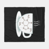 Chemische Koffeinmoleküle Fleecedecke (Vorderseite (Horizontal))
