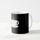 Chemische Koffeinmoleküle Kaffeetasse (VorderseiteRechts)