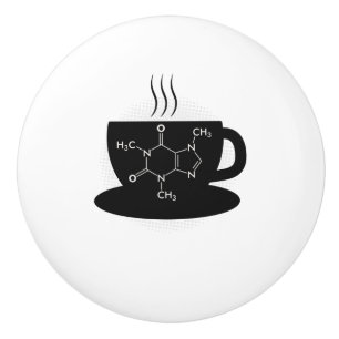 Chemische Koffeinmoleküle Keramikknauf