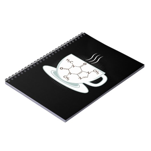 Chemische Koffeinmoleküle Notizblock (Linke Seite)