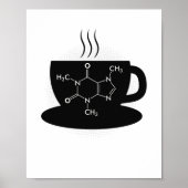 Chemische Koffeinmoleküle Poster (Vorne)
