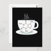 Chemische Koffeinmoleküle Postkarte (Vorne/Hinten)
