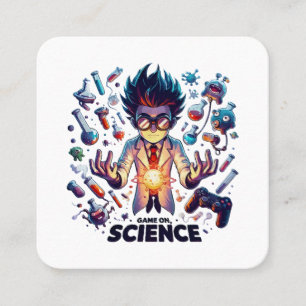 Chemische Konkektion Spiel on, Science Theme Quadratische Visitenkarte