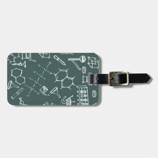 Chemische Labradorausrüstungsgekritzel Gepäckanhänger (Vorderseite horizontal)