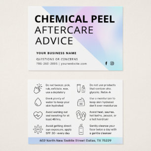 Chemische Peel Aftercare Instruction Card