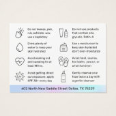 Chemische Peel Aftercare Instruction Card (Rückseite)