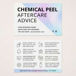 Chemische Peel Aftercare Instruction Card