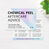 Chemische Peel Aftercare Instruction Card (Schreibtisch)
