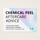 Chemische Peel Aftercare Instruction Card (Vorderseite)