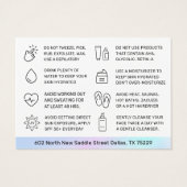 Chemische Peel Aftercare Instruction Card (Rückseite)