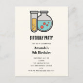 Chemische Prüfröhre und Beaker zum Geburtstag Einladungspostkarte (Vorderseite)