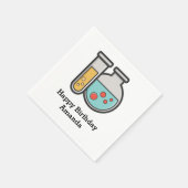 Chemische Prüfröhre und Beaker zum Geburtstag Serviette (Ecke)