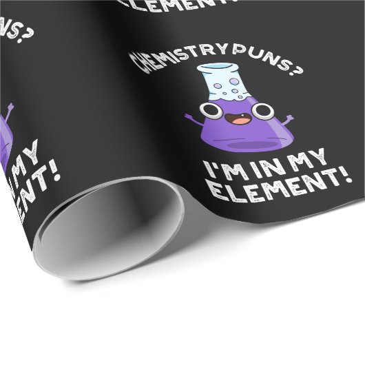 Chemische Puns, die ich in meinem Element dunkle B Geschenkpapier (Rolleneckpunkt)