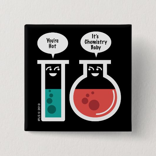 Chemische Reaktion Button (Vorderseite)