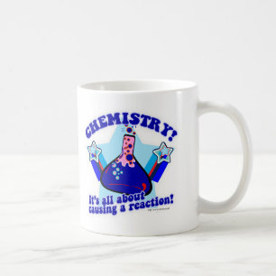 Chemische Reaktion Fun Chemie Science Cartoon Kaffeetasse