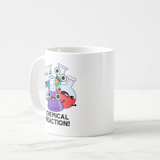 Chemische Reaktion Funny Chemistry Pub Kaffeetasse (Vorderseite Links)