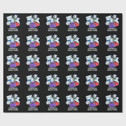 Chemische Reaktion Funny Chemistry Pun Dark BG Geschenkpapier (Flach)