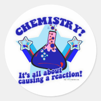 Chemische Reaktion Runder Aufkleber