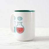 Chemische Reaktion Zweifarbige Tasse (Vorderseite Links)