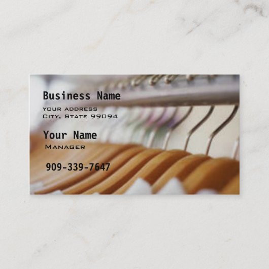 Chemische Reinigungen oder Wäscherei Visitenkarte (Vorderseite)