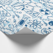 Chemische Schulstruktur Geschenkpapier (Ecke)