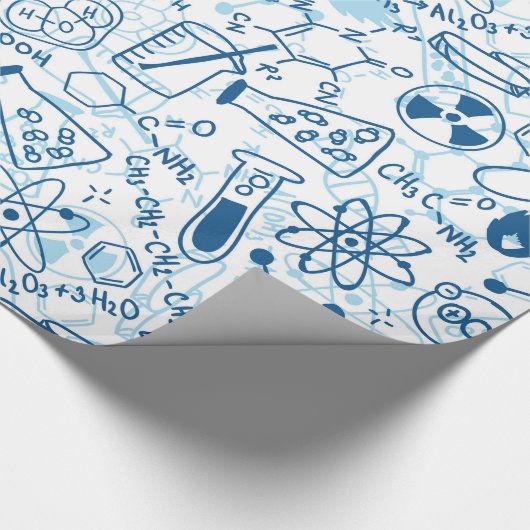 Chemische Schulstruktur Geschenkpapier (Ecke)